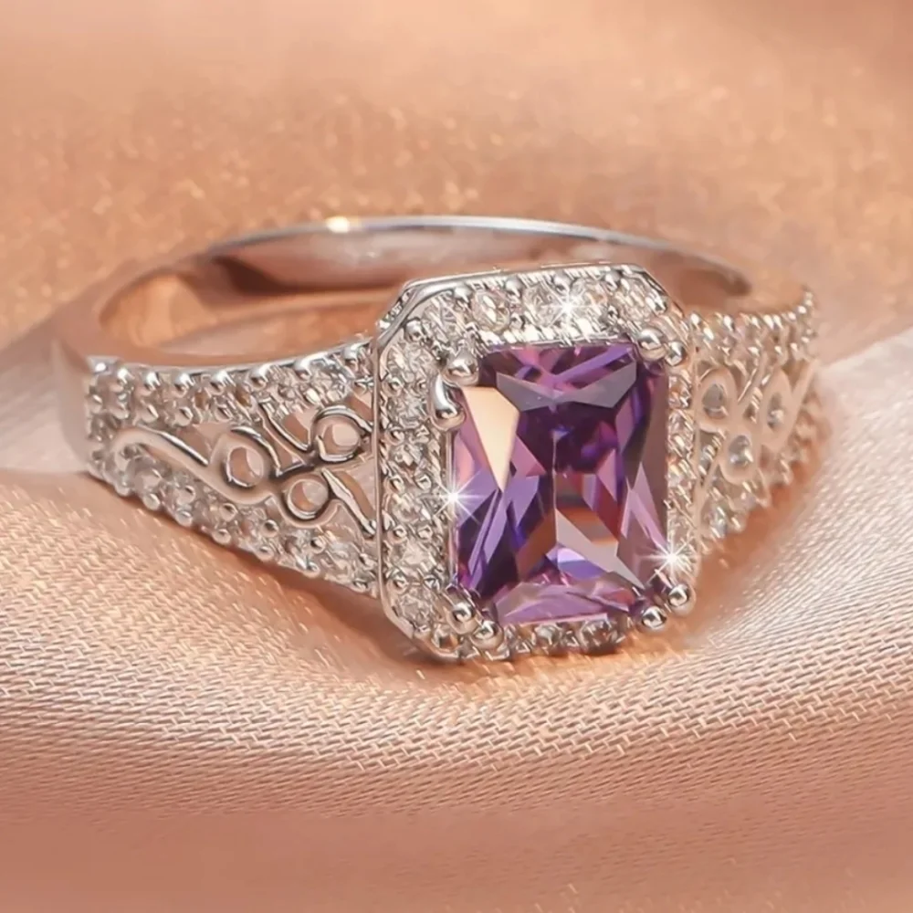 New women's fashion purple ring - Picture 2 of 3